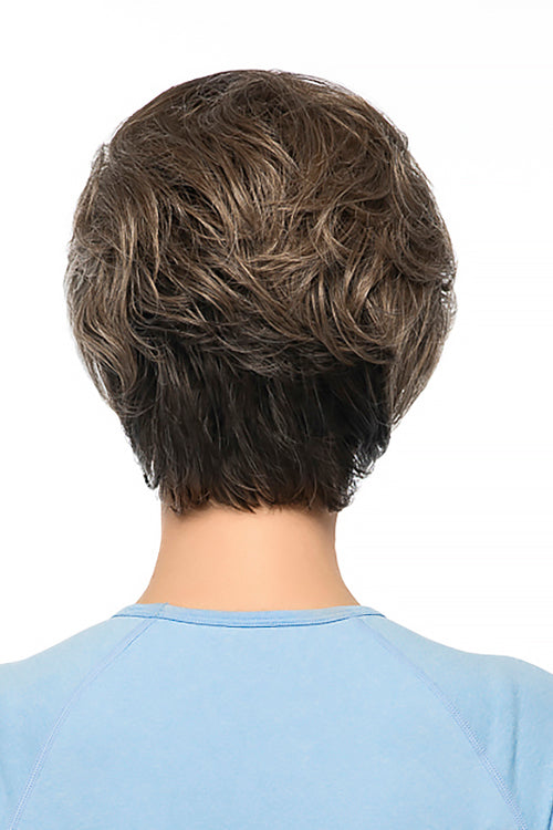 Light And Airy Wig by TressAllure in Smoky Toffee (52/38/49/R8) 3 Tone Grey Rooted Medium Brown