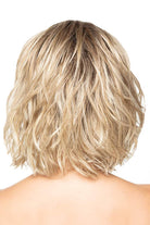 New Wave Wig by TressAllure in Sunset Melt (14/26/R10) Light Red Brown Gold Blonde Highlights Rooted Medium Brown