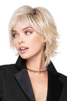 Razor Cut Shag Wig by TressAllure in Amber Radiance (24/102/R12) Golden Blonde Highlighted Platinum Rooted Light Golden Brown