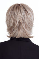 Razor Cut Shag Wig by TressAllure in Whisper Frost (56/60/R8) Light Grey Silver Blend Rooted Medium Brown