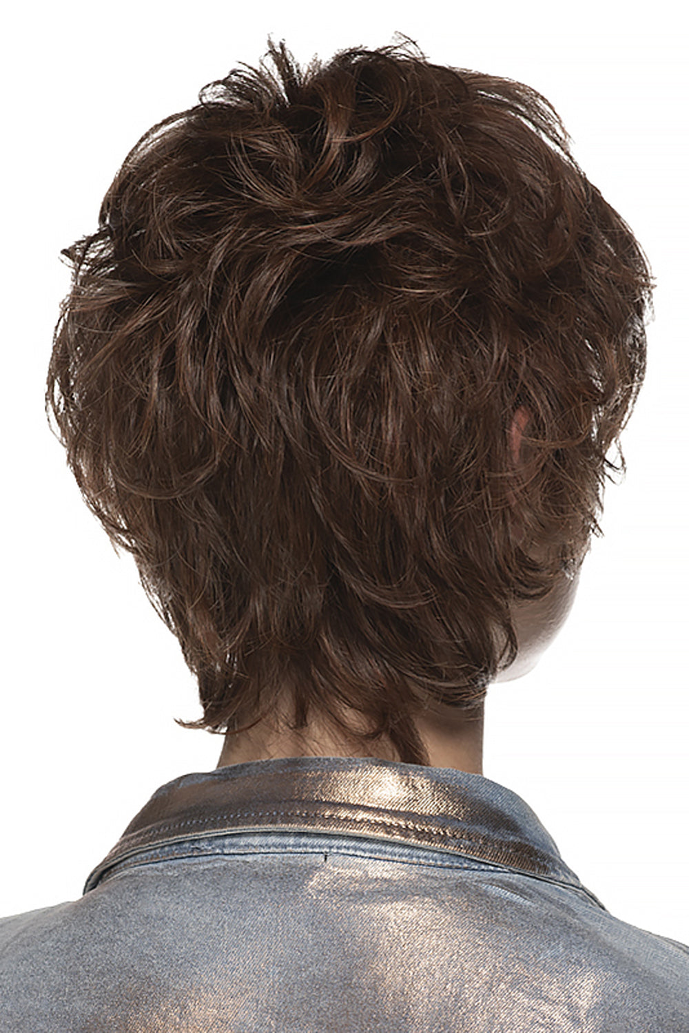 Short Shag Wig by TressAllure in Copper Sunrise (27/30/33H) Auburn Blend Highlighted