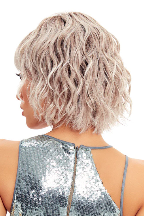 Trend Wig by TressAllure in Whisper Front (56/60/R8) Light Grey Silver Blend Rooted Medium Brown