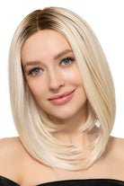 Undercut Bob Wig by TressAllure in Chilled Vanilla (613/1001/R18) Vanilla Blonde White Blend Rooted Ash Brown