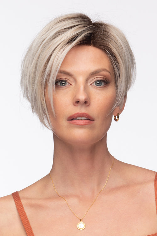 Vale By Estetica in Iced Blonde Dusted w Soft Sand n Golden Brown Roots (SILVERSUNRT8)