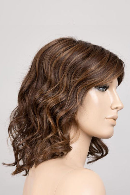 Chocolate Rooted (830.6.27) |  Dark and Medium Brown Blended with Light Auburn Brown and Dark Strawberry Blonde with Shaded Roots