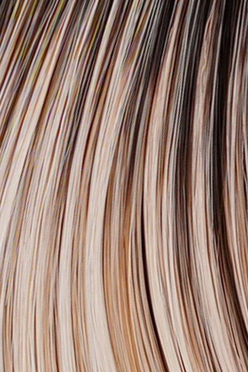 Sand and Sun Lighted (EL14/1001/R8) Warm Blonde Blended with Patimun Silver Blonde with a Root Face Framing Highlights