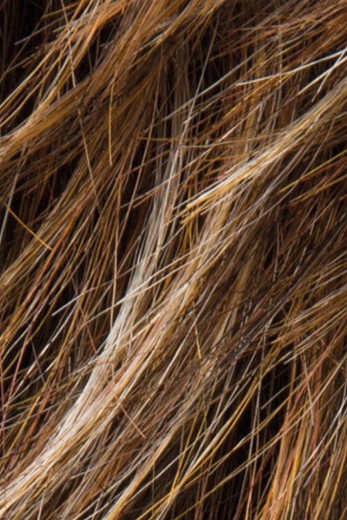 Tobacco  Rooted (830.26.27) | Medium Brown Blend w Light Auburn, Light Gold Blonde n Dark Strawberry Blonde w Shaded Roots