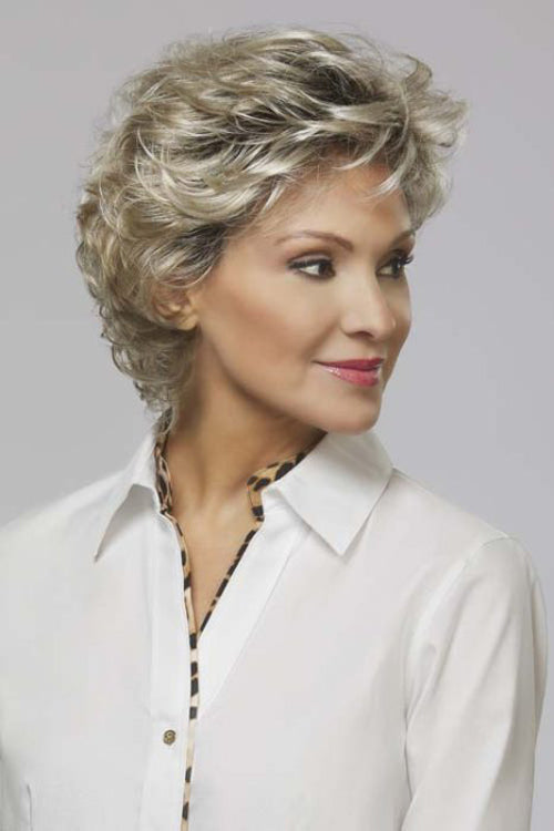 Lindsay by Henry Margu in Highlighted blend of Ash n Platinum Blondes n Chocolate roots (10/613GR)