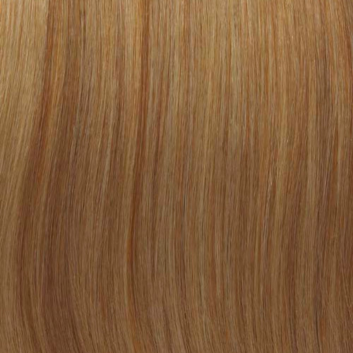 Golden Blonde highlighted blend w subtle hints Strawberry w Chestnut roots (25GR)