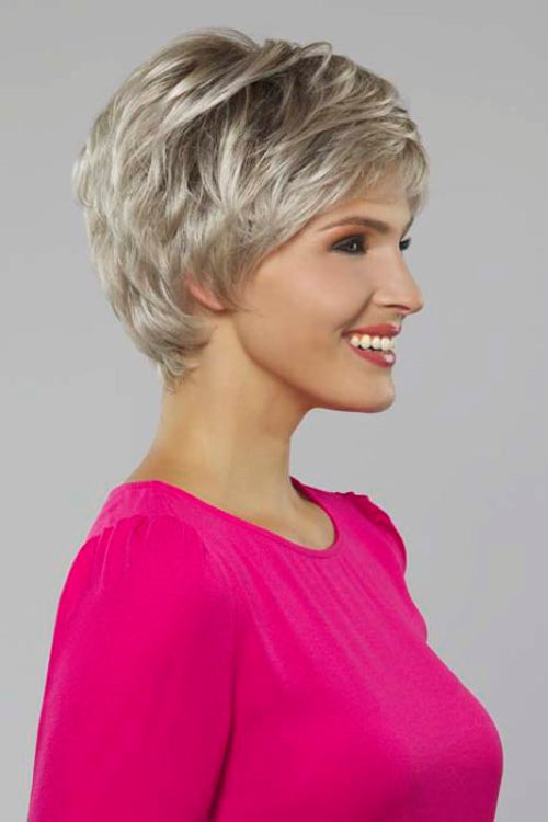 Iris by Henry Margu in Silver tones w Light Platinum highlights and Brown roots (60/101GR)