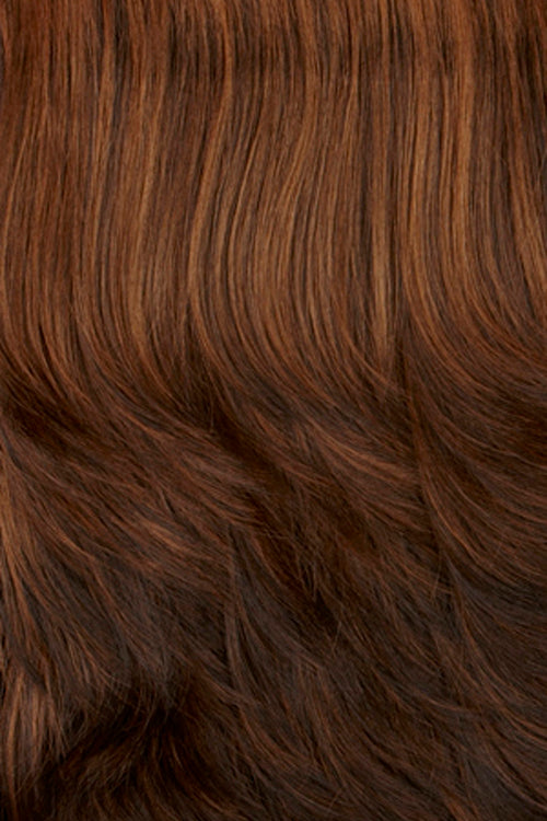 Dark Brown with Strawberry highlights (5H)