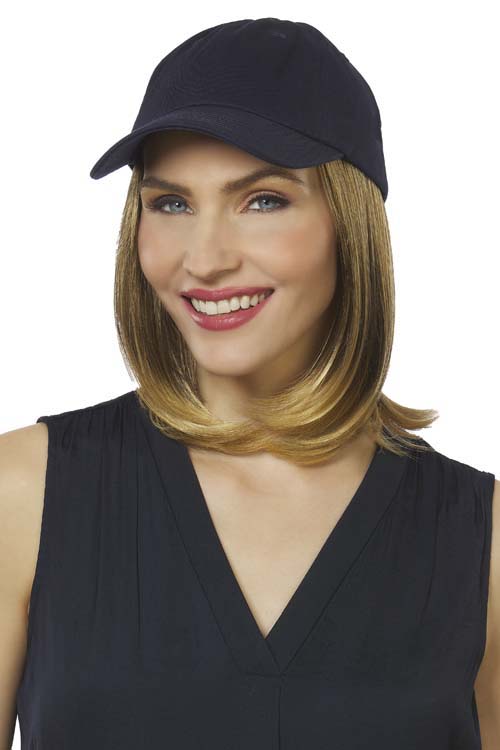 Classic Hat Navy by Henry Margu in Light Ash Brown with Gold Blonde highlights (24H18)