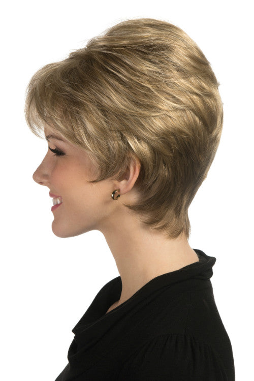 Billie By Estetica in Light Brown w Chunky Golden Blonde Highlights and Dark Brown Roots (RH12/26RT4)