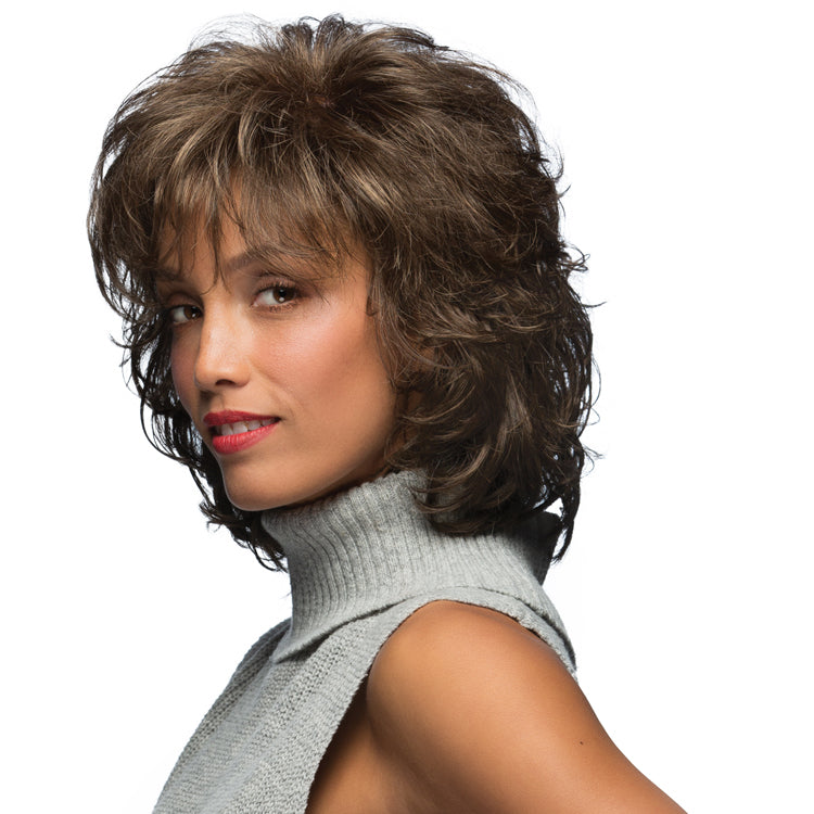 Compliment By Estetica in Golden Brown w Dark Blonde Highlights on Top (R14/8H)