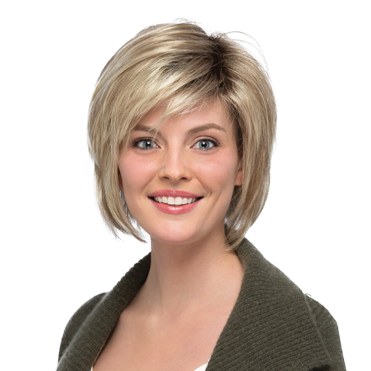 Devin By Estetica in Dark Blonde w Lightest Blonde Highlights n Golden Brown Roots (RH1488RT8)