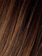 Chocolate Rooted (6.3) |  Medium to Dark Brown base with Light Reddish Brown highlights and Dark Roots