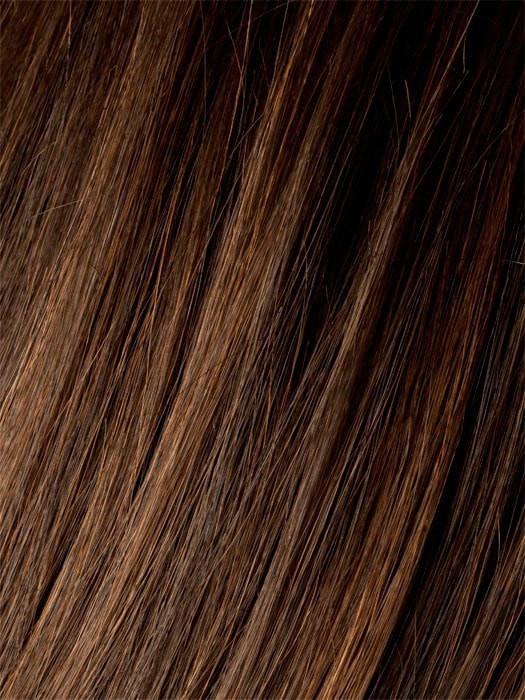 Chocolate Rooted (830.6) | Medium to Dark Brown base with Light Reddish Brown highlights and Dark Roots