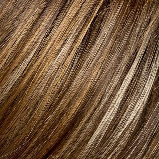 Tobacco Rooted (12.26.27) |  Medium Brown base with Light Golden Blonde highlights and Light Auburn lowlights and Dark Roots