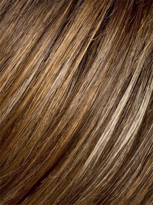 Tobacco Rooted (27.830.19) | Medium Brown base with Light Golden Blonde highlights and Light Auburn lowlights and Dark Roots