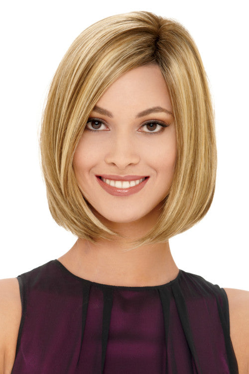 Jamison By Estetica in Light Brown w Chunky Golden Blonde Highlights n Dark Brown Roots (RH12/26RT4)