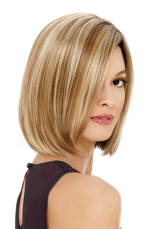 Jamison By Estetica in Light Brown w Chunky Golden Blonde Highlights n Dark Brown Roots (RH12/26RT4)