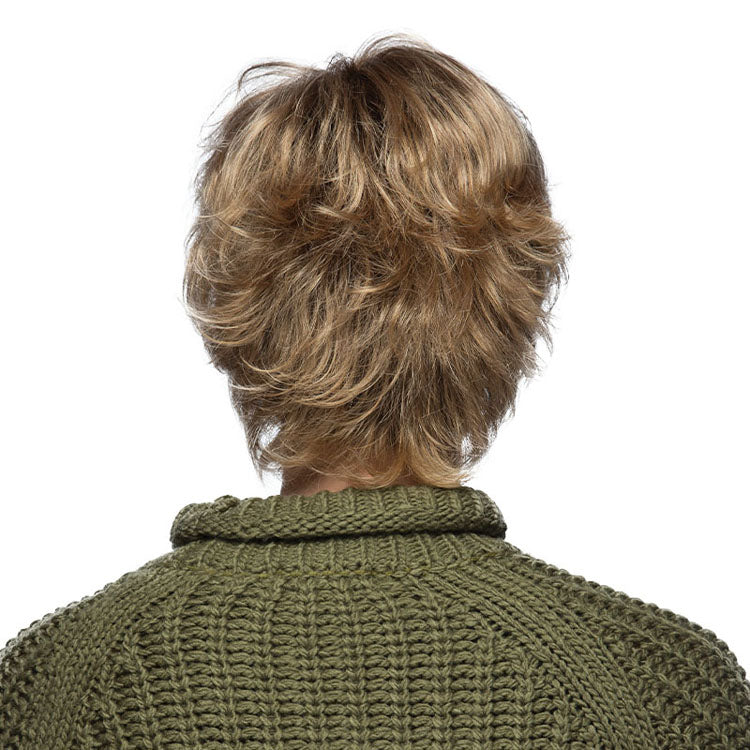 Mandy By Estetica in Golden Blonde Blended n Tipped w Ash Blonde n Golden Brown Roots (R24/18BTRT8)