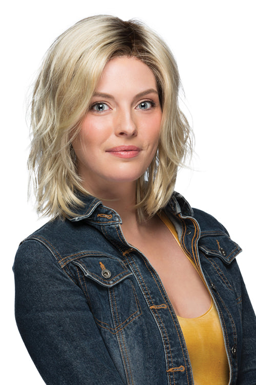 Mellow By Estetica in Golden Blonde w Pale Blonde Highlights n Golden Brown Roots (RH26/613RT8)