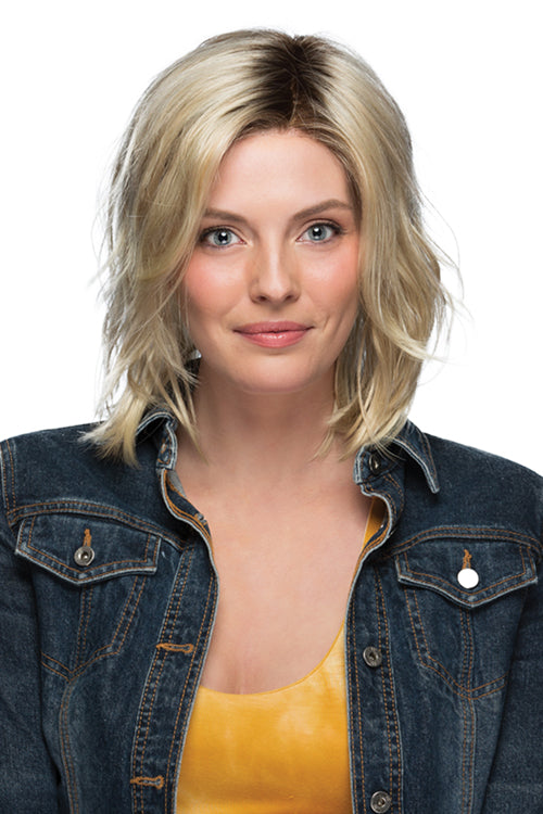 Mellow By Estetica in Golden Blonde w Pale Blonde Highlights n Golden Brown Roots (RH26/613RT8)