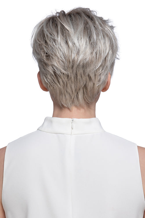 Easton by Estetica in Iced Blonde Dusted w Soft Sand n Golden Brown Roots (SILVERSUNRT8)