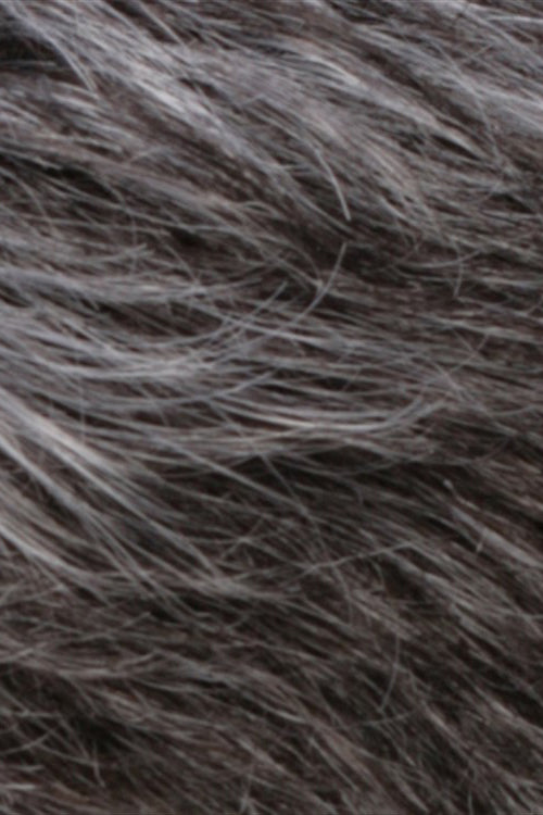 Dark Brown n Off-Black Gray Lightening to Off-White Mix in Front (R344LF58)