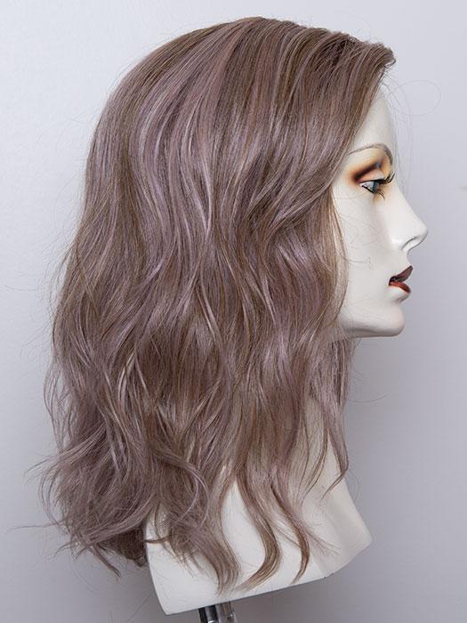 Lavender Rooted | Medium Dark Brown Root, Blended into a Light Silver Smoke Tones, Blended with Various Shades of Purple with Dark Roots