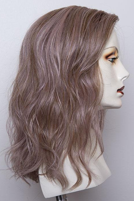 Lavender Rooted | Medium Dark Brown Root, Blended into a Light Silver Smoke Tones, Blended with Various Shades of Purple with Dark Roots