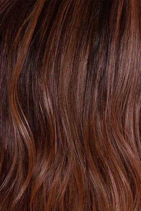 Rosewood Rooted | Medium Dark Brown Roots that Melt into a Mixture of Saddle Brown and Terra-Cotta Tones with Dark Roots