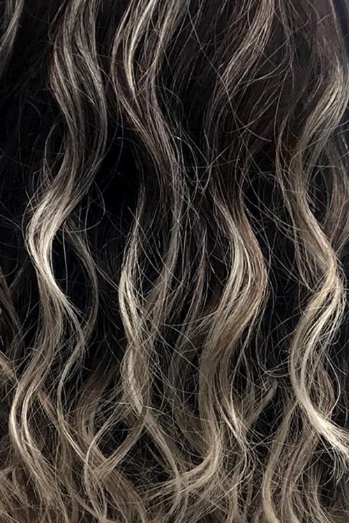 Dark Brown Base with Medium Golden Brown / Pale Blonde / Platinum Blonde Painted Highlights (Americano)