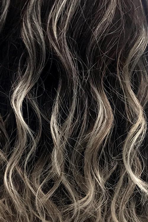 Dark Brown Base with Medium Golden Brown / Pale Blonde / Platinum Blonde Painted Highlights (Americano)