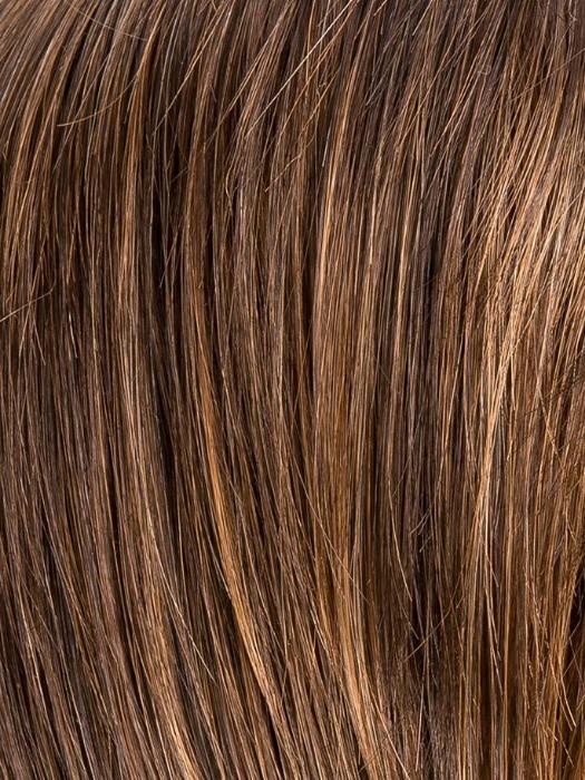 Chocolate Rooted (830.6) | Medium to Dark Brown base with Light Reddish Brown highlights and Dark Roots