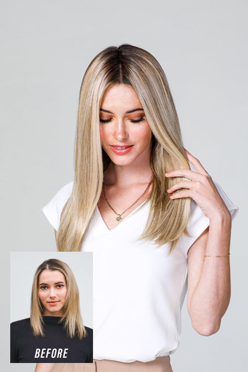 easiPart T HD 18" by Jon Renau in Shaded Praline (12FS8)