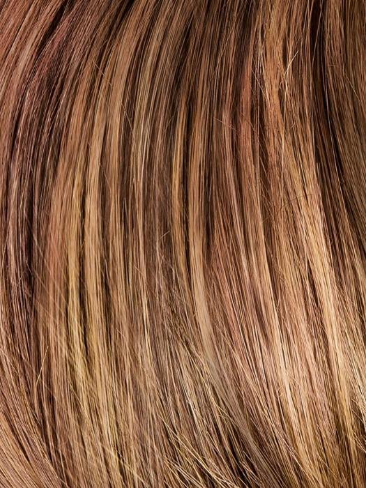 Hot Mocca Rooted (830.27.33) | Medium Reddish Brown , light Auburn, Dark Auburn Brown Roots
