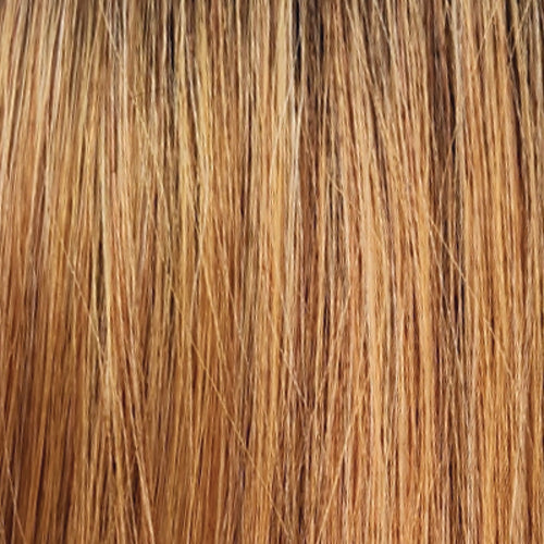 Light Auburn Strawberry Blonde Blend with Golden Brown Roots (Mandarin Rooted)