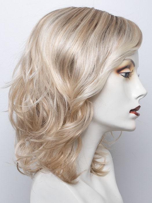 Pastel Blonde Rooted | Platinum, Dark Ash Blonde, and Medium Honey Blonde blends With Dark Roots