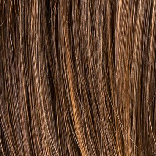 Chocolate Rooted (830.6) | Medium to Dark Brown base with Light Reddish Brown highlights and Dark Roots